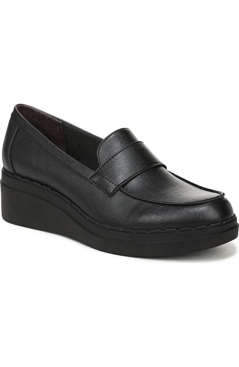 LifeStride Dolce Platform Wedge Loafer, Main, color, Black