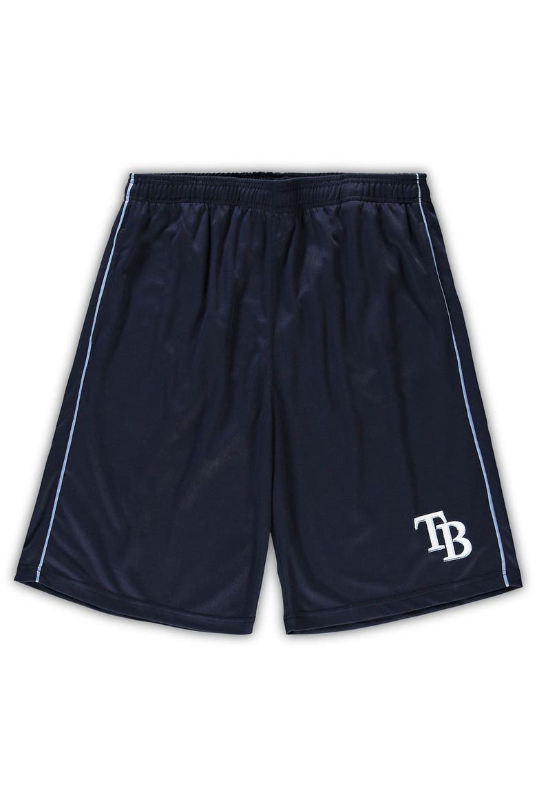 Men's Navy Tampa Bay Rays Big & Tall Mesh Shorts, Main, color, Navy