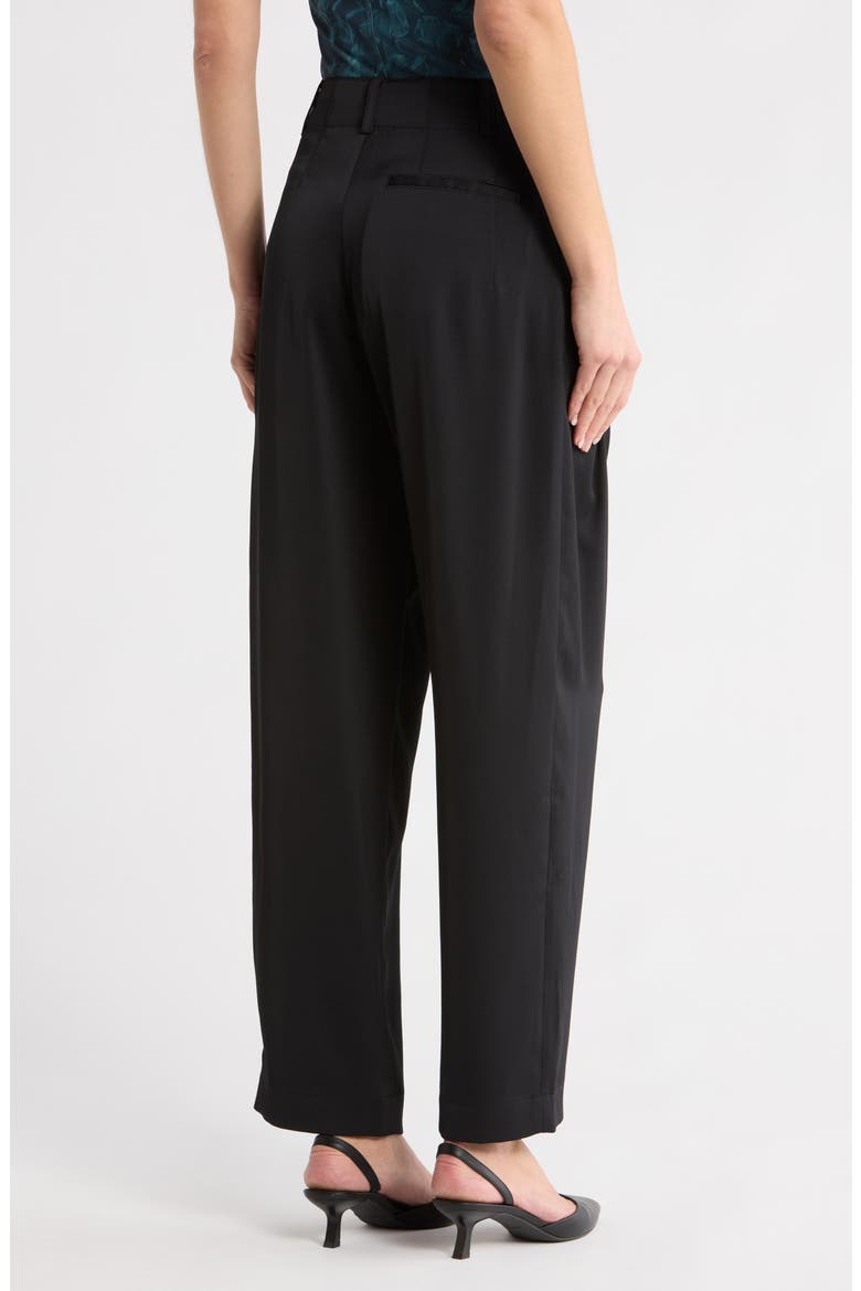 Douglas Ankle Satin Pants, Alternate, color, BLACK