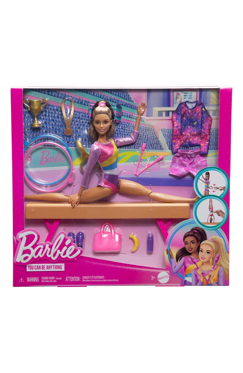 Mattel Barbie<sup>®</sup> Gymnastics Playset with Doll, Balance Beam & 10+ Accessories, Alternate, color,