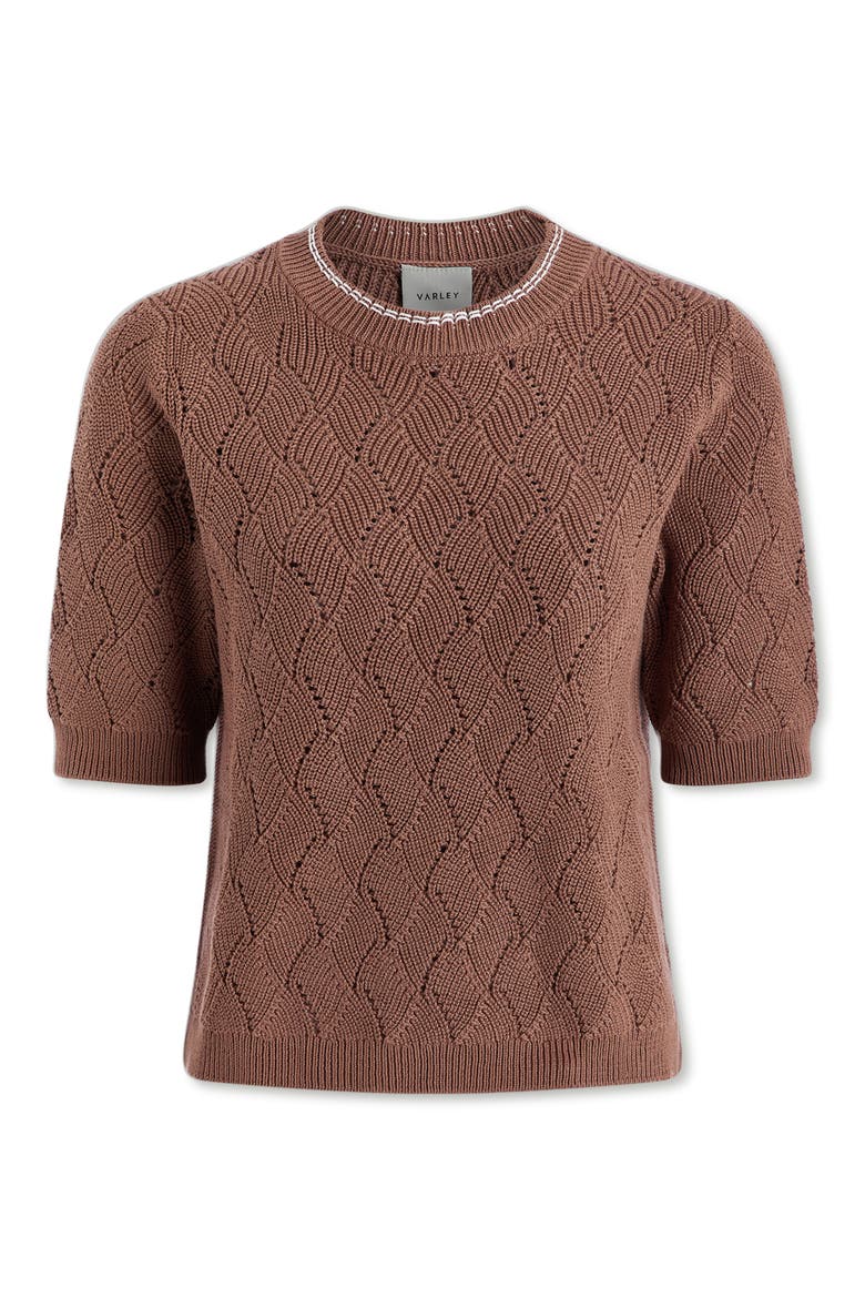 Agathe Knit Top, Alternate, color, BROWNIE