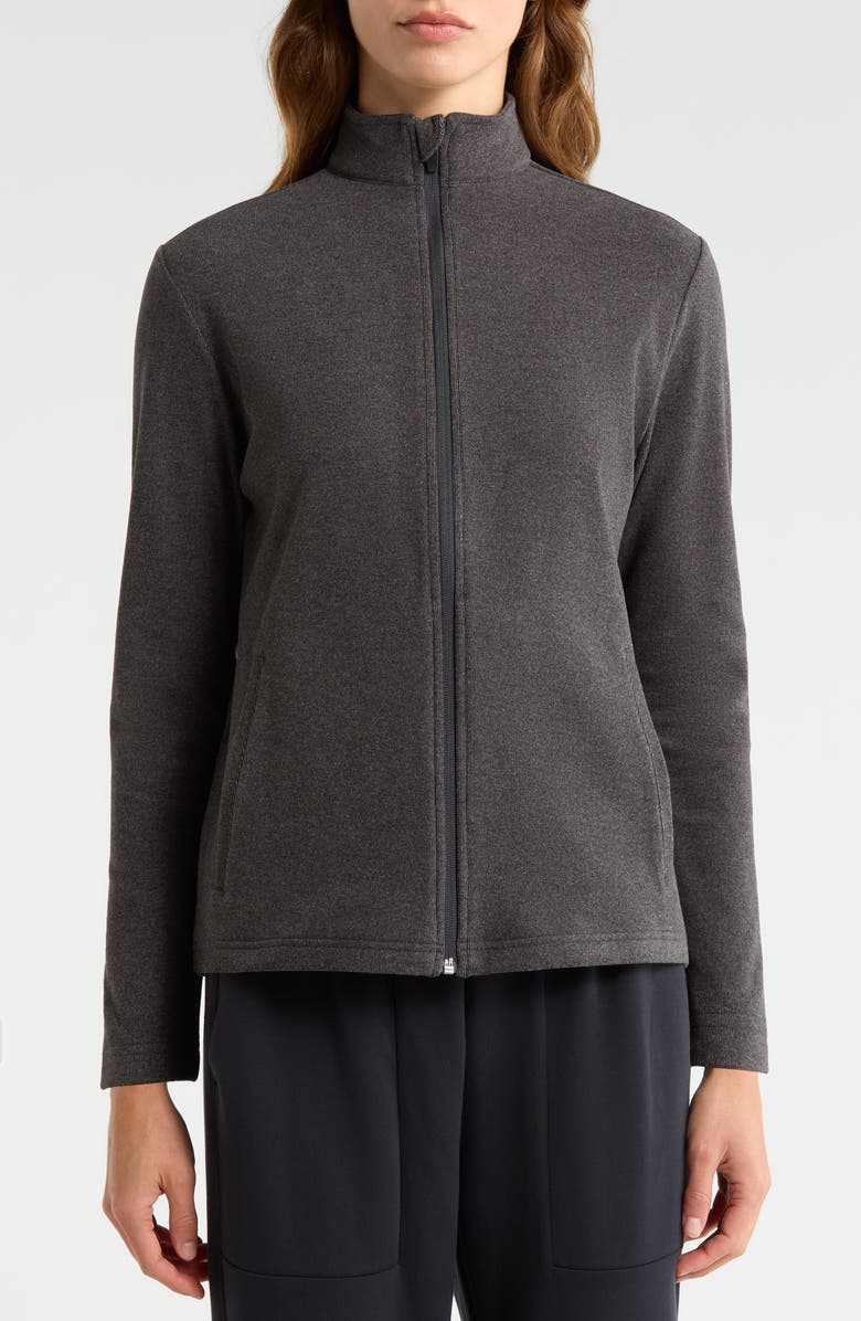 Swannies Emily Zip-Up Sweatshirt, Alternate, color, Black-Heather