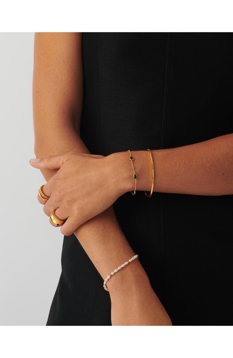 Missoma Malachite Station Bracelet, Alternate, color, 