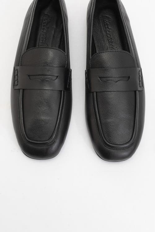 Forever & Always Shoes Skye Leather Loafers In Black Leather