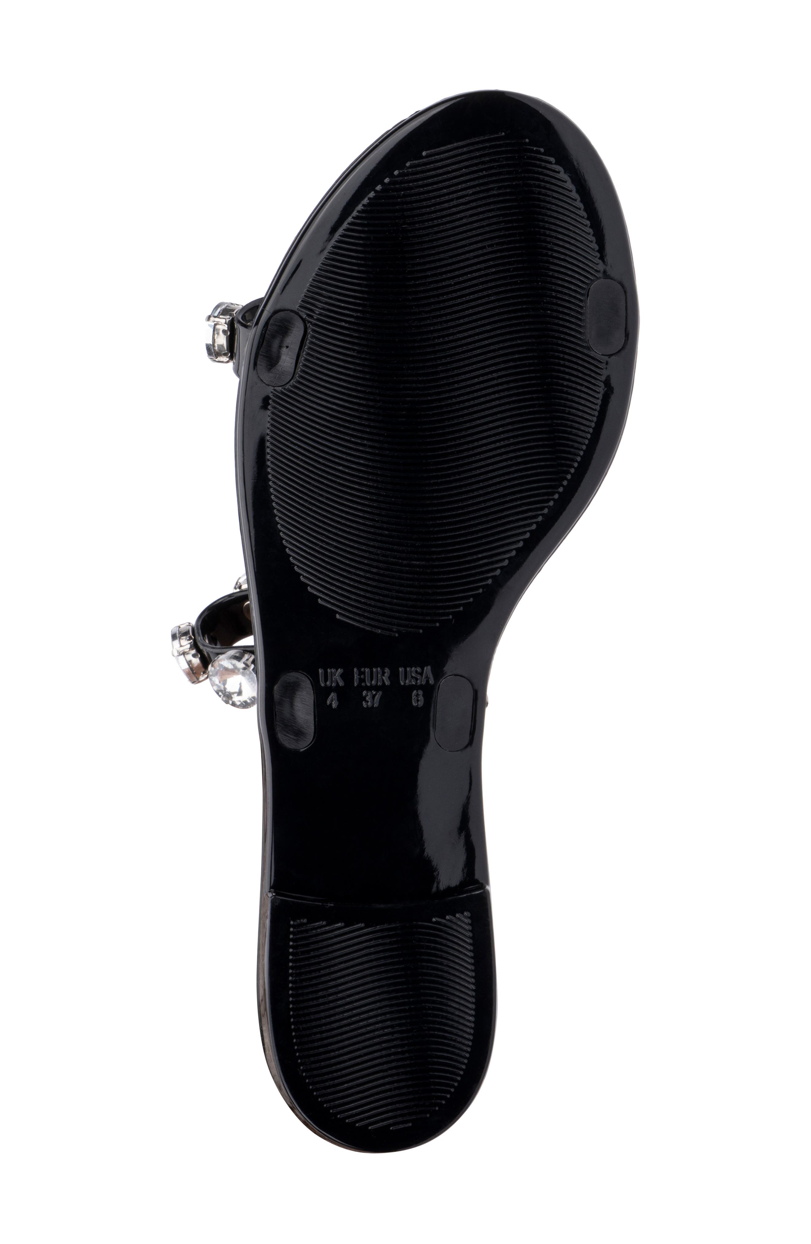 NEW YORK AND COMPANY Chava Rhinestone Jelly Sandal, Alternate, color, 