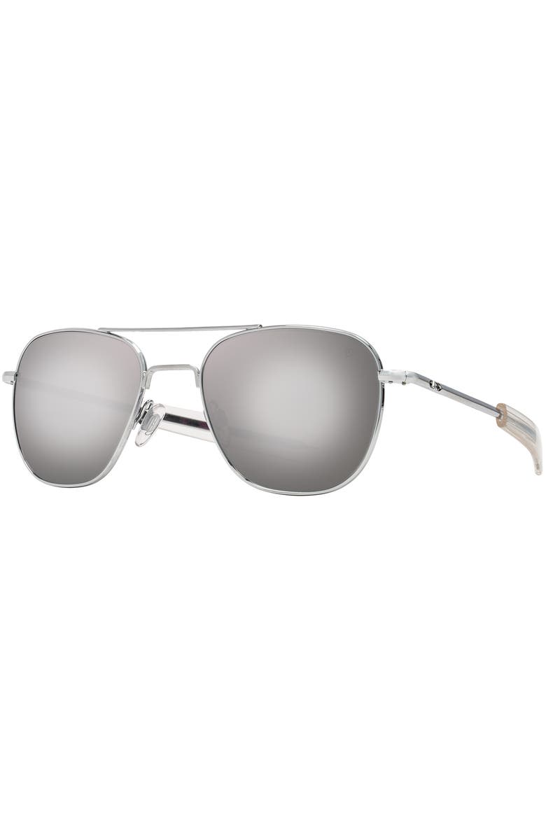 Original Pilot 55mm Aviator Nylon Non Polarized, Main, color, Silver - GNN