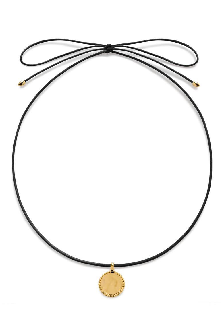 Deia Pendant Cord Necklace, Main, color, 18CT GOLD VERMEIL