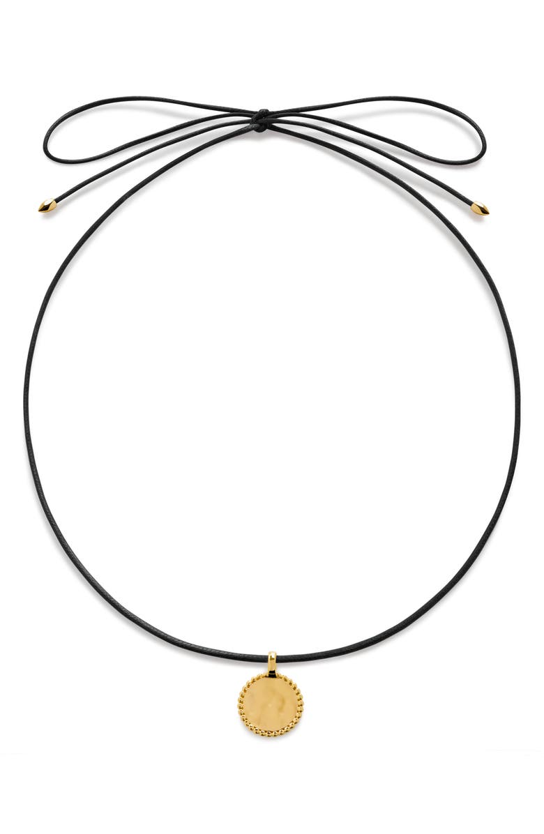 Monica Vinader Deia Pendant Cord Necklace, Main, color, 18Ct Gold Vermeil
