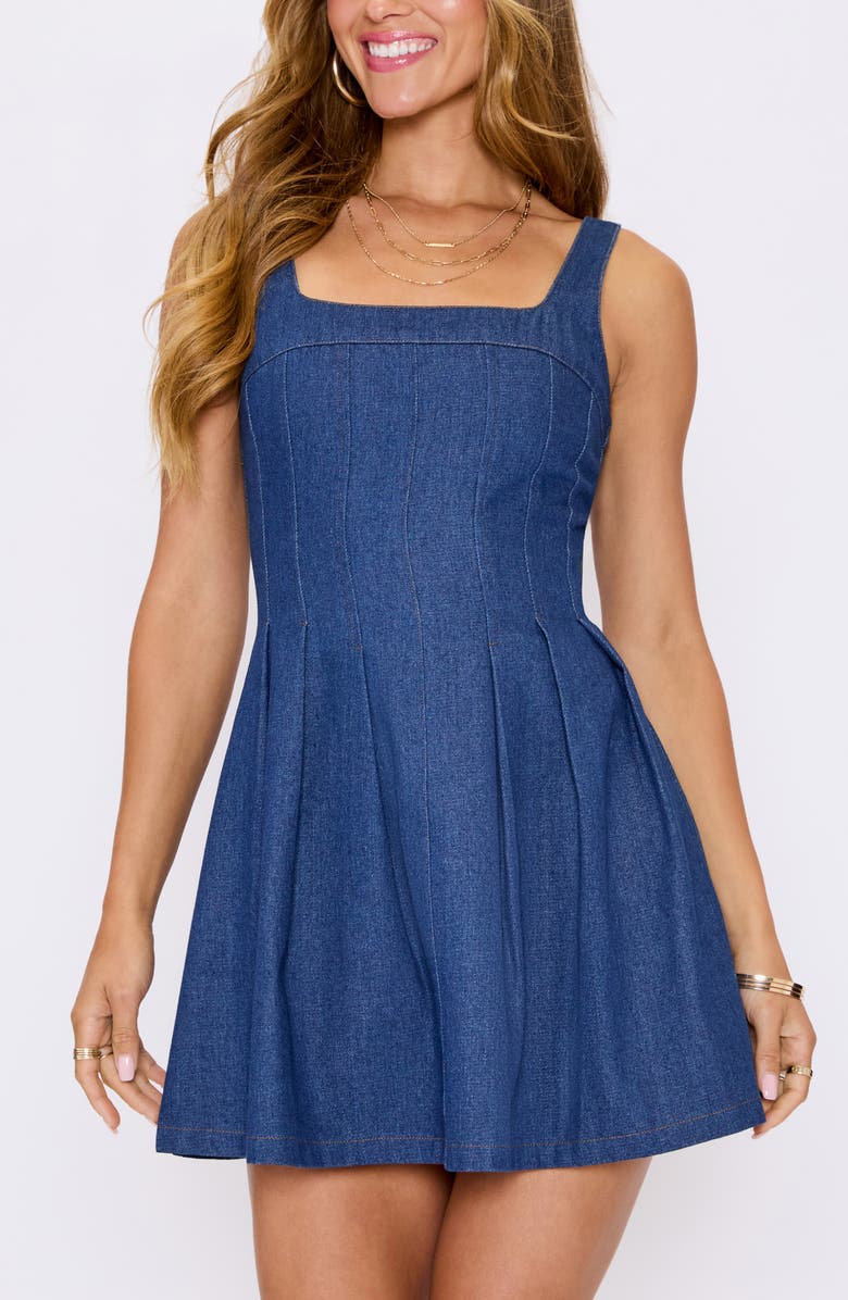 VICI Collection Odette Denim Minidress, Alternate, color, Denim