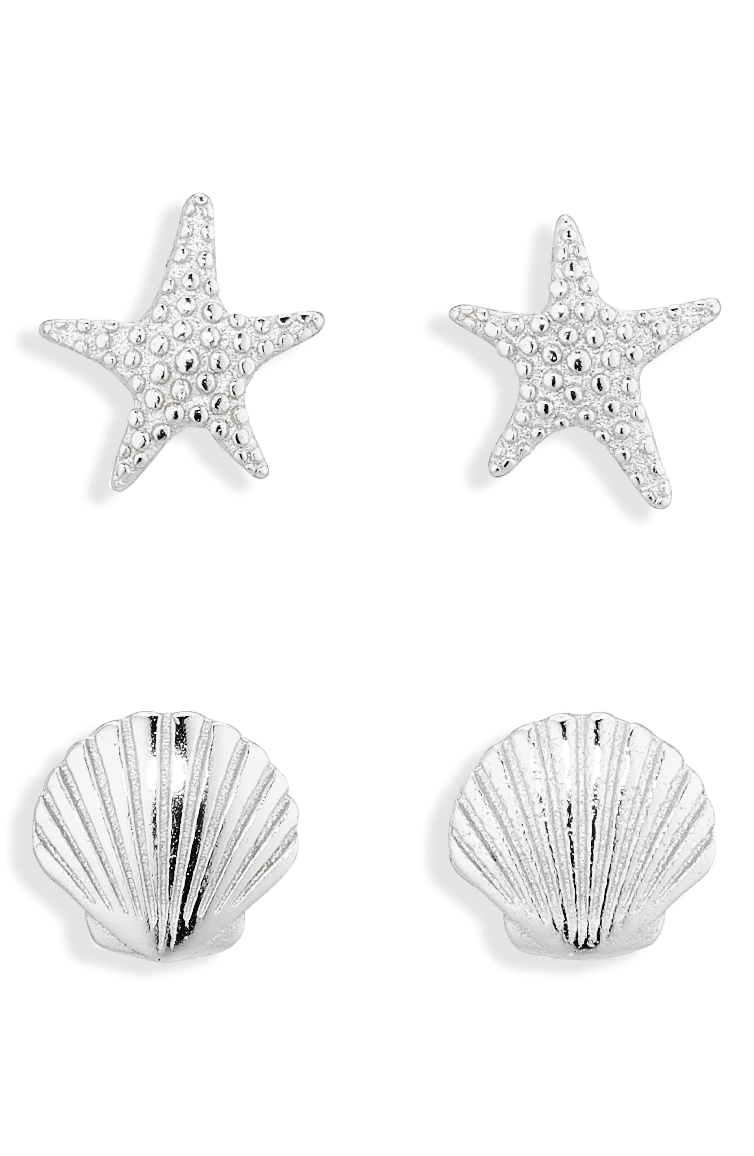 ARGENTO VIVO Sea Life Set of 2 Stud Earrings