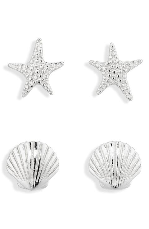 Sea Life Set of 2 Stud Earrings