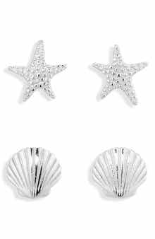 ARGENTO VIVO Sea Life Set of 2 Stud Earrings