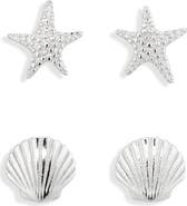 ARGENTO VIVO Sea Life Set of 2 Stud Earrings