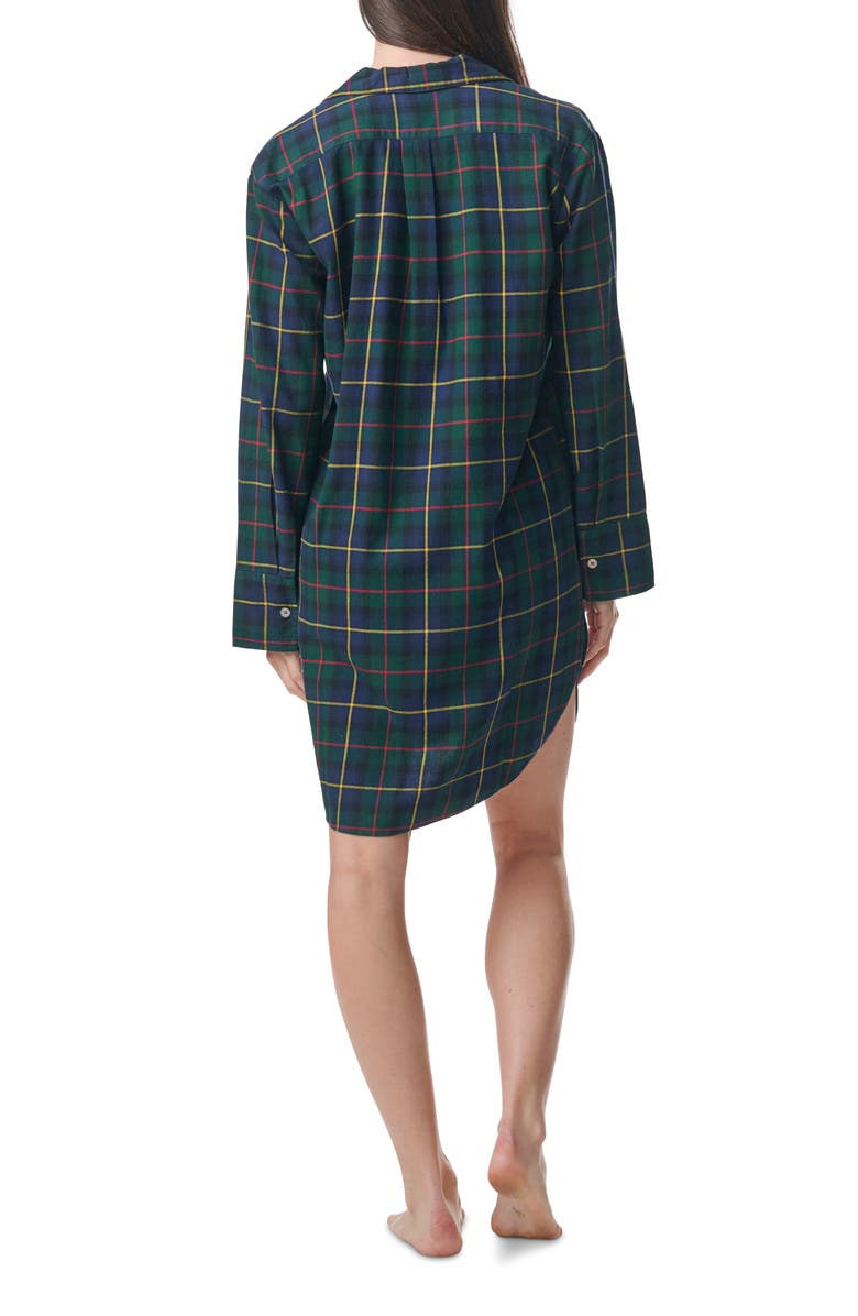 Polo Ralph Lauren Cotton Long Sleeve Sleepshirt, Alternate, color, Polo Tartan