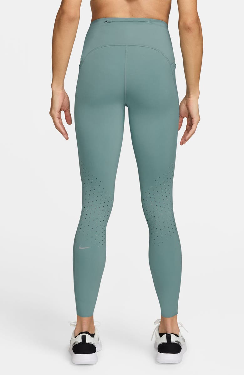 Nike Swift High-Waisted Pocket 7/8 Running Leggings, Alternate, color, Cannon/ Reflective Silver