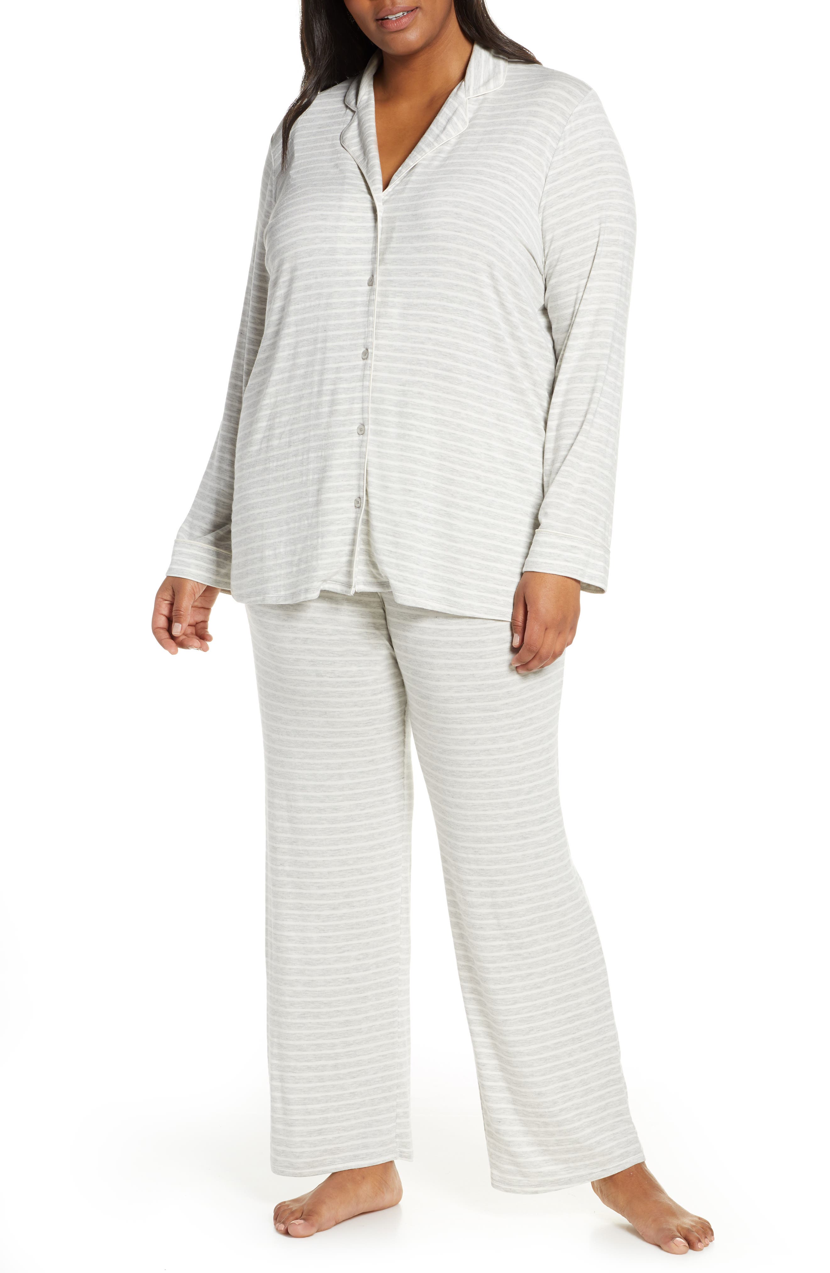 selected GREY PEARL HEATHER STRIPE