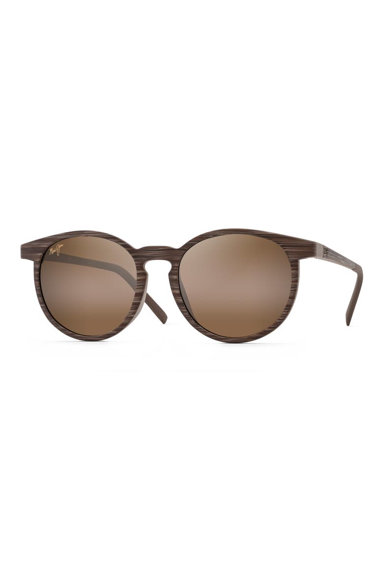 Kiawe 53mm Polarized Square Sunglasses, Alternate, color, BROWN STRIPE/BRONZE GRADIENT