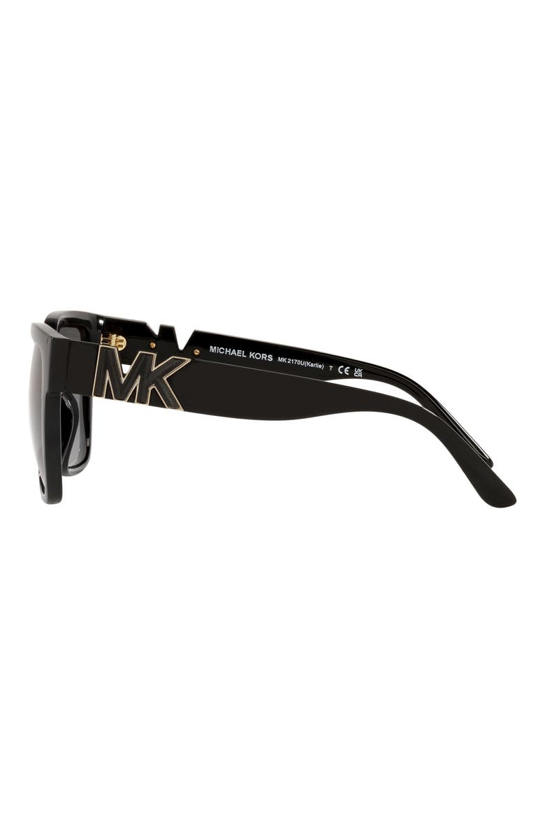 54mm Gradient Square Sunglasses, Alternate, color, BLACK