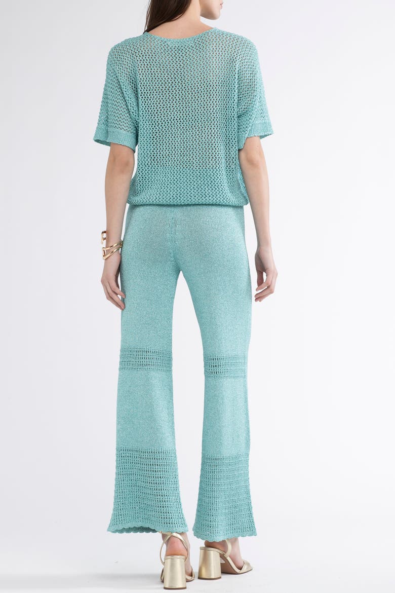 Tina Crochet Cover-Up Pants, Alternate, color, Turquoise