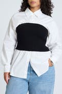 ELOQUII Sweater Tube Twofer Top