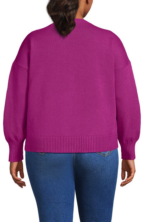 Lands' End Drifter Jersey Crewneck Sweater In Purple