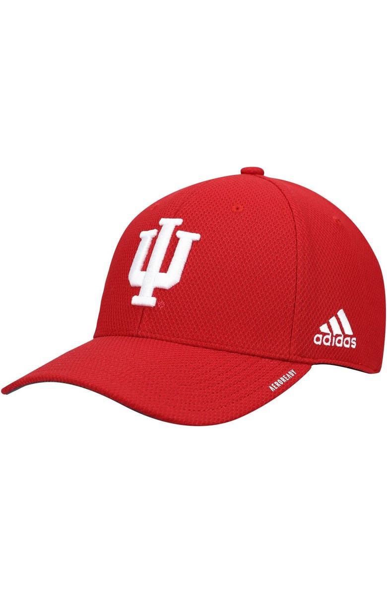 adidas Men's adidas Crimson Indiana Hoosiers 2021 Sideline Coaches AEROREADY Flex Hat, Main, color, Crimson
