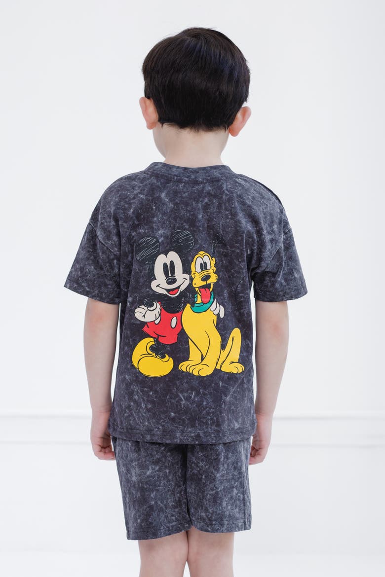 Mickey Mouse 2-Piece T-Shirt and Shorts Set, Alternate, color, Mickey Pluto Grey
