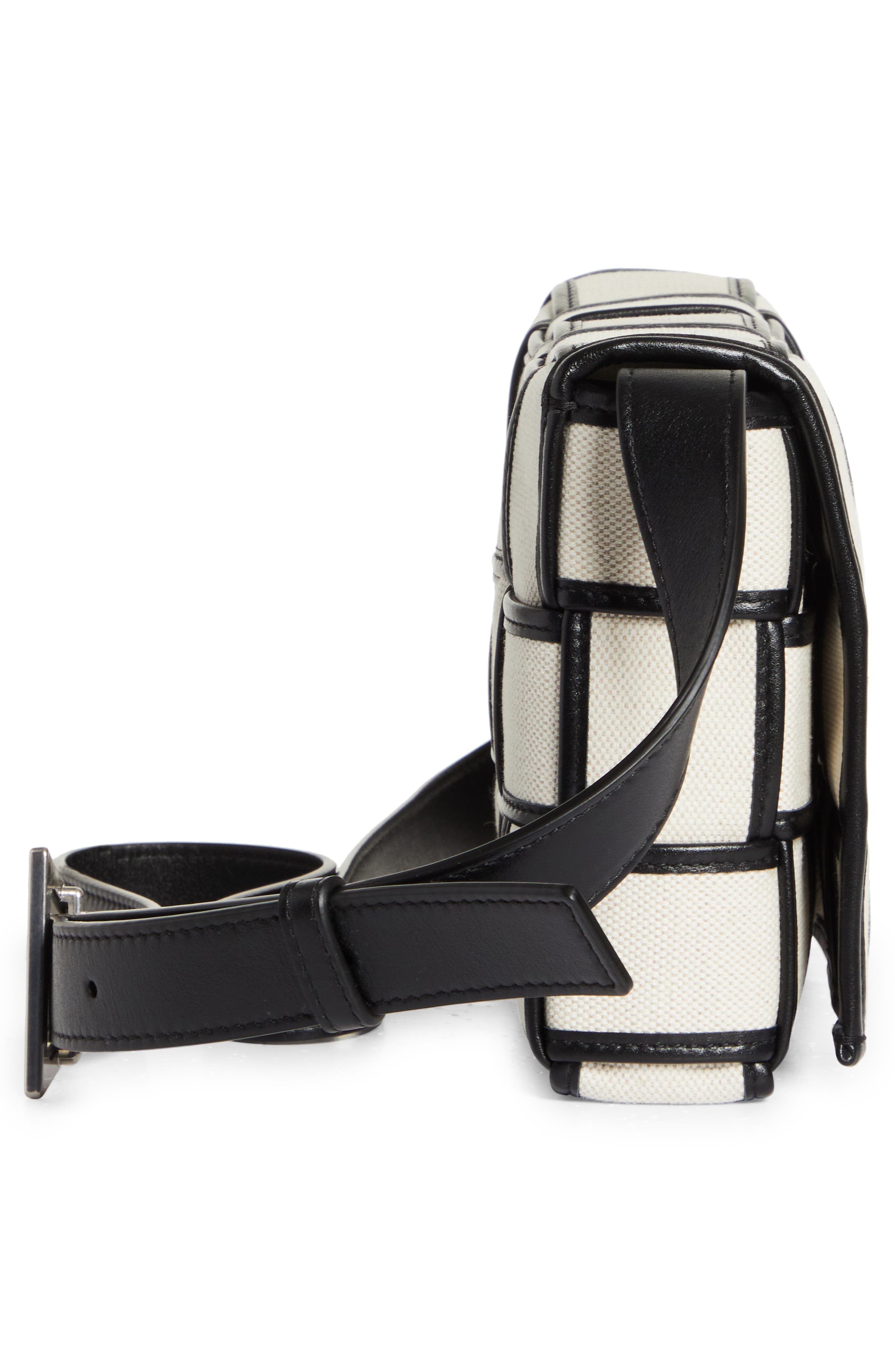 Bottega Veneta Medium Cassette Canvas & Leather Crossbody Bag, Alternate, color, 
