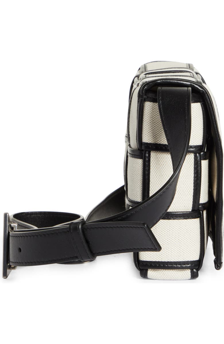 Bottega Veneta Medium Cassette Canvas & Leather Crossbody Bag, Alternate, color,