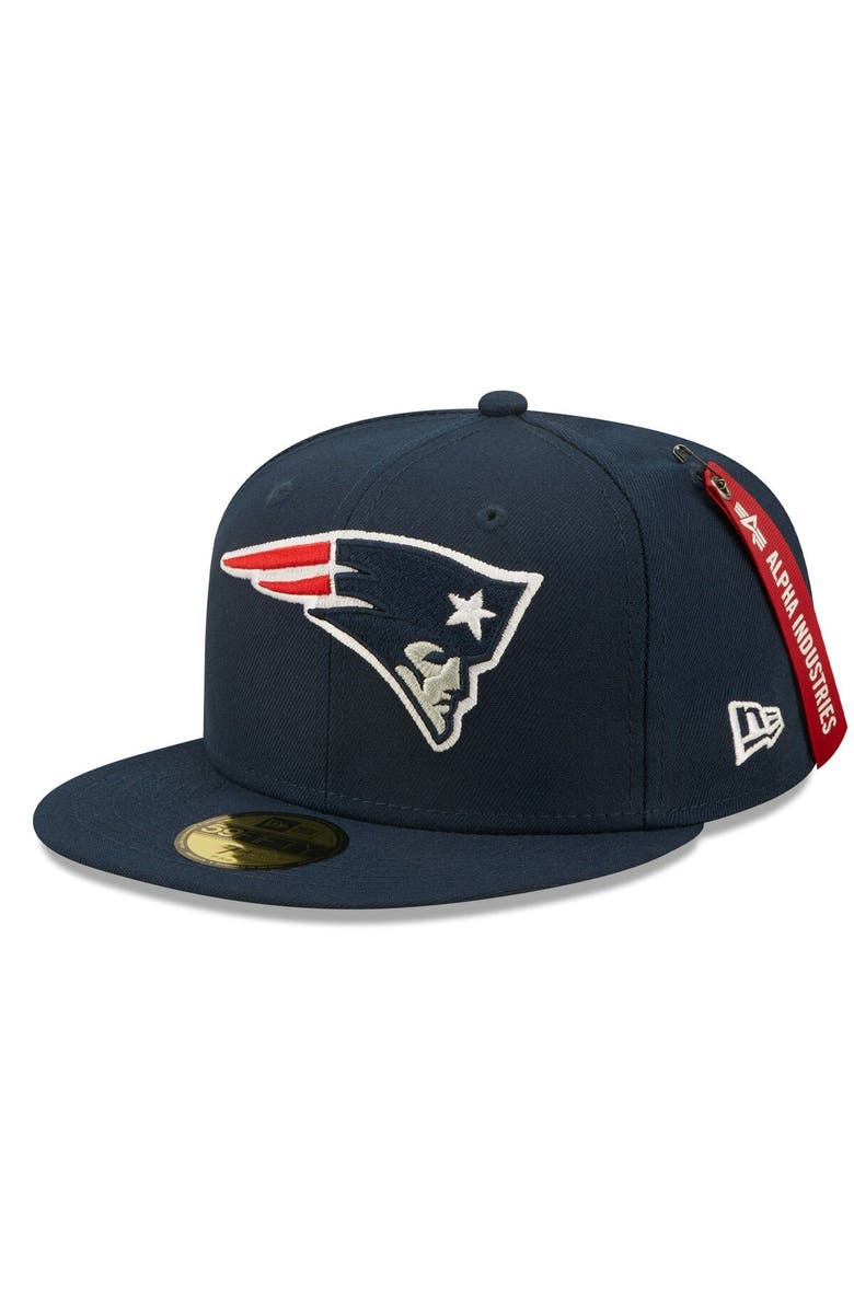 New Era x Alpha Industries Men's New Era x Alpha Industries Navy New England Patriots Alpha 59FIFTY Fitted Hat, Alternate, color, 