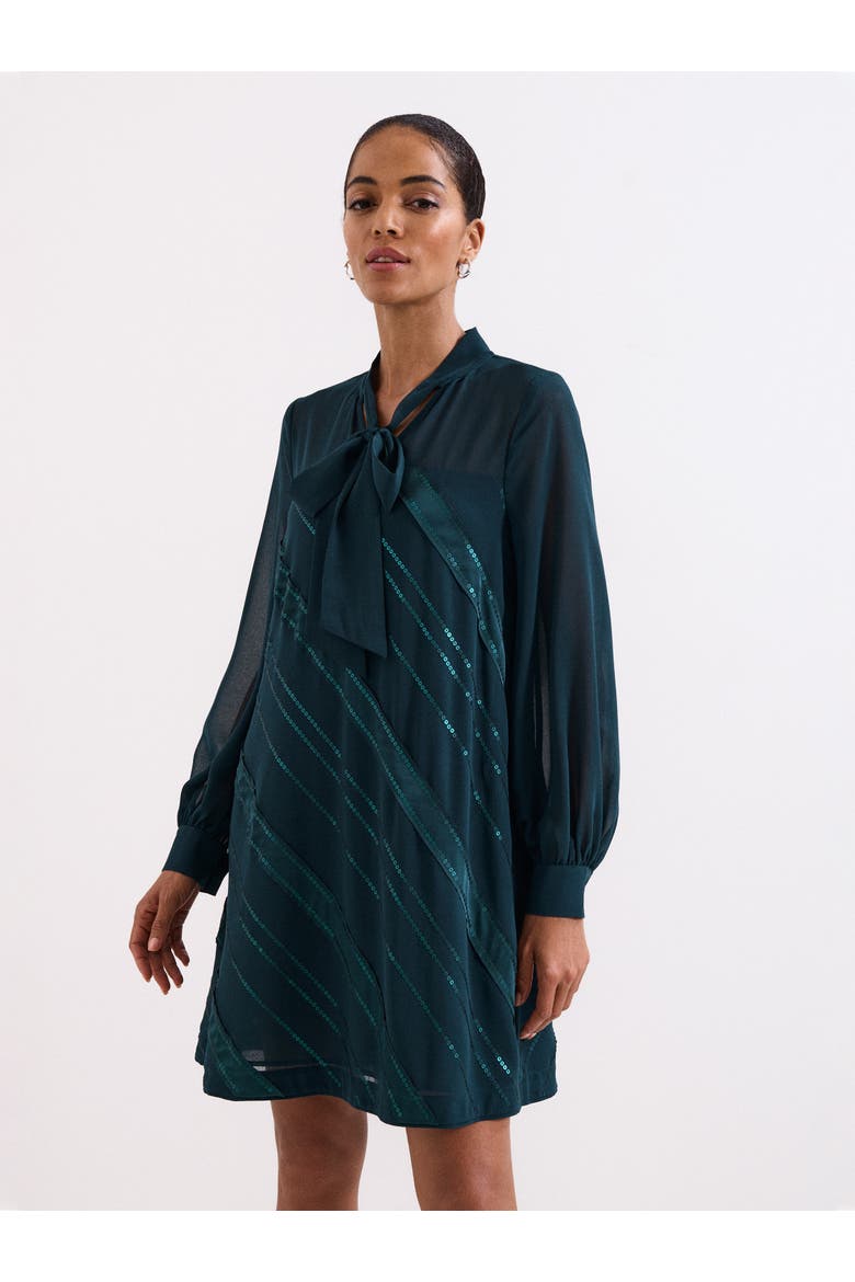 Sonali Satin Dress, Main, color, Teal