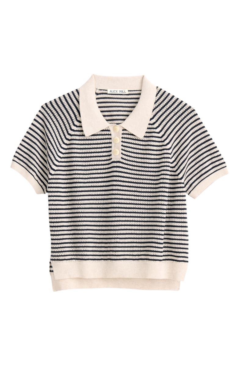 Alex Mill Zoe Stripe Polo Sweater, Alternate, color,
