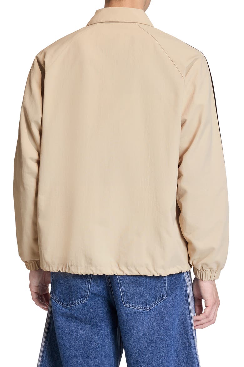 3-Stripes Snap-Up Nylon Jacket, Alternate, color, STONE KHAKI