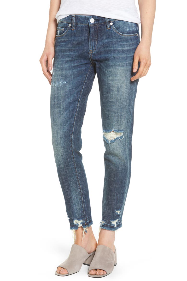 Ripped Girlfriend Jeans, Main, color, LET IT ROLL
