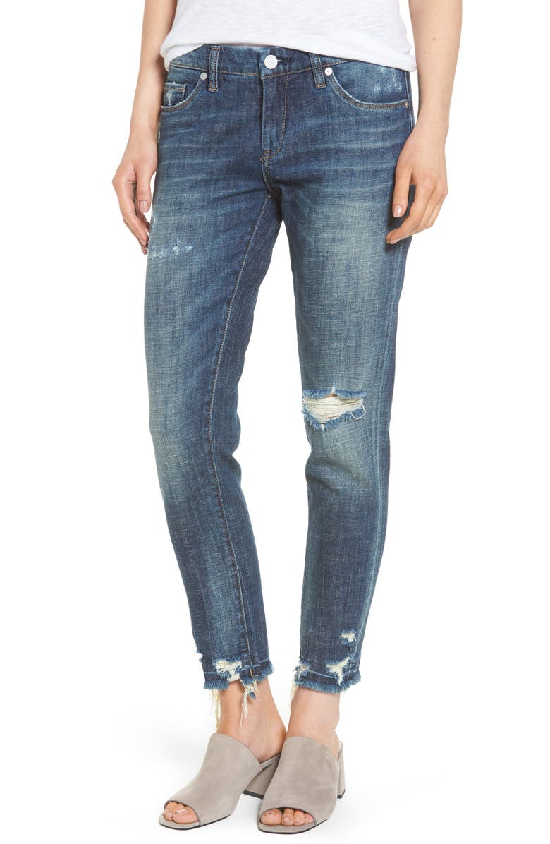 BLANKNYC Ripped Girlfriend Jeans, Main, color, 