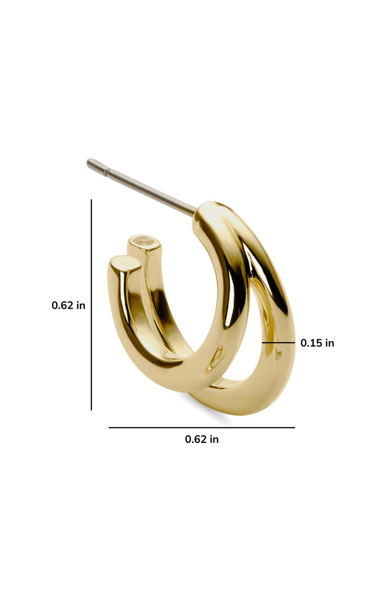 Ana Luisa Double Hoop Earrings - Scarlett, Alternate, color, Gold