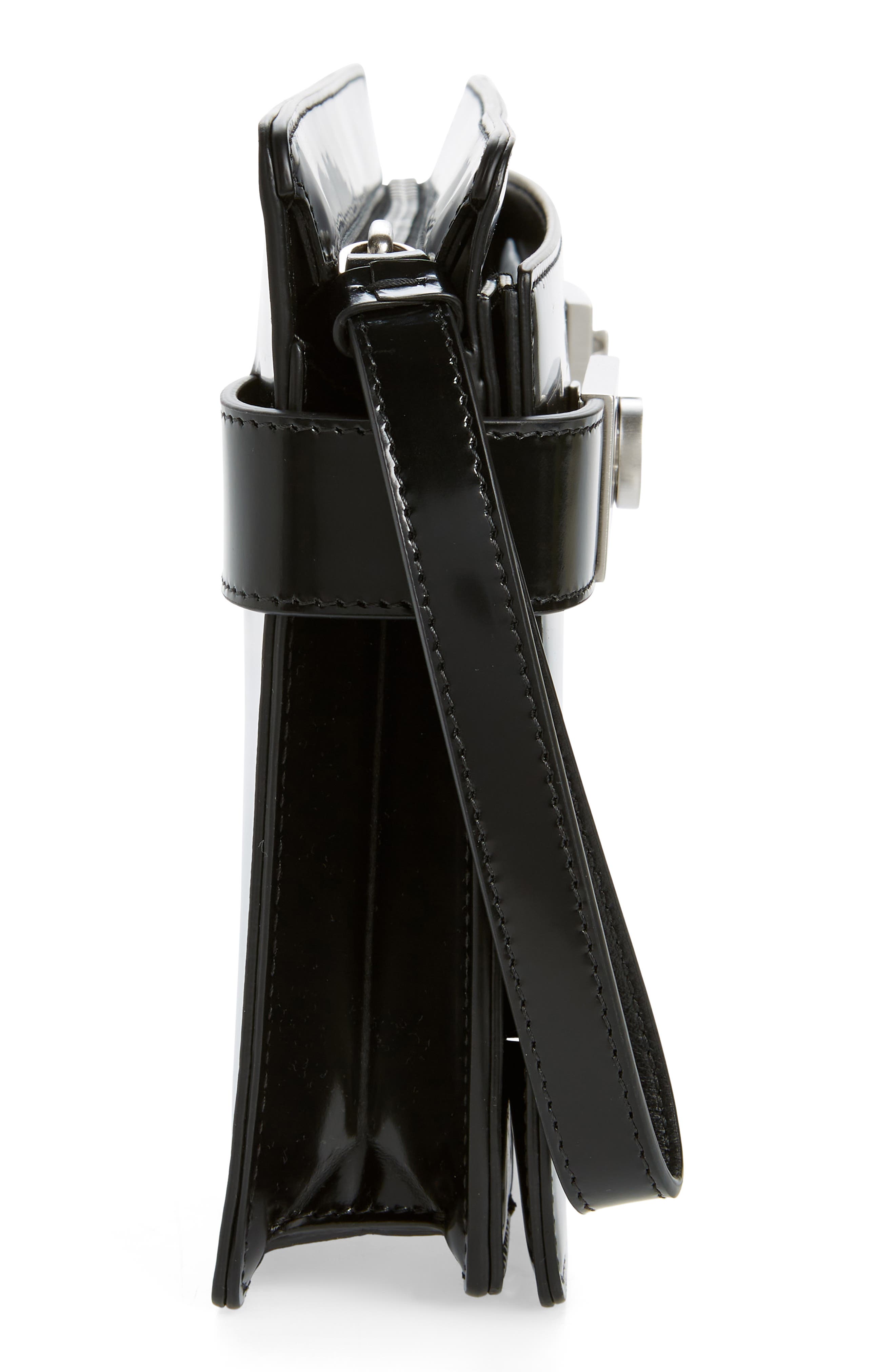 FERRAGAMO Twins Leather Zip Pouch, Alternate, color, 