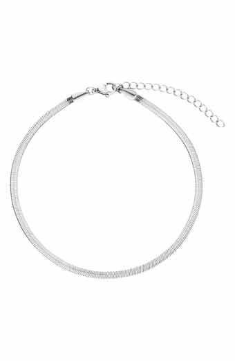 Tarnish Resistant Herringbone Chain Anklet