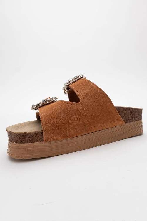 Forever & Always Shoes Polacca Leather Slide Sandal