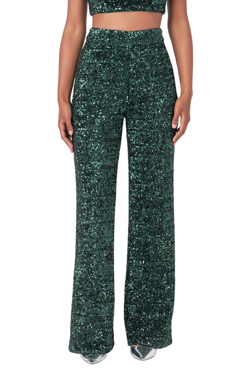 Sequin High Waist Wide Leg Pants