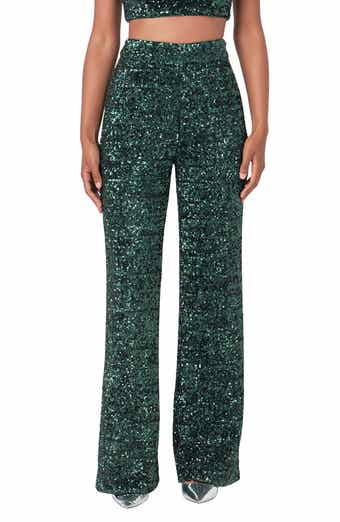 Endless Rose Sequin High Waist Wide Leg Pants