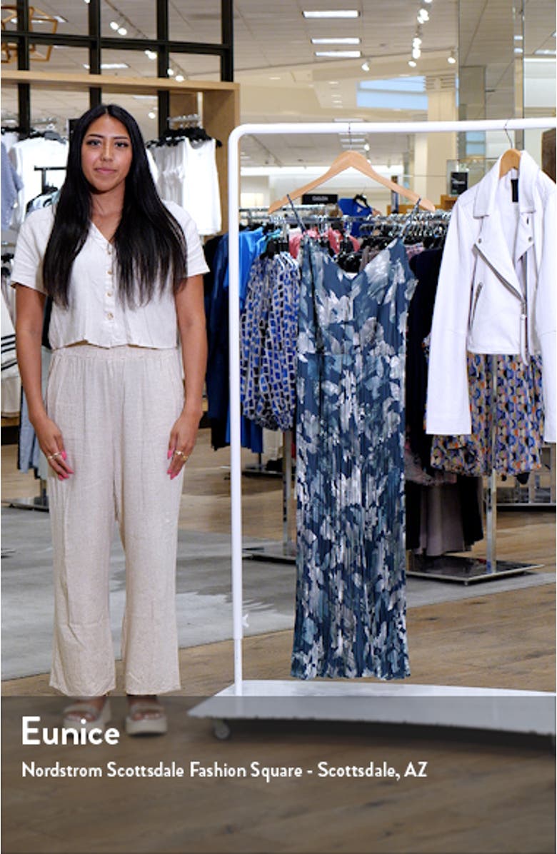 Floral Crushed Satin Midi Slipdress, sales video thumbnail