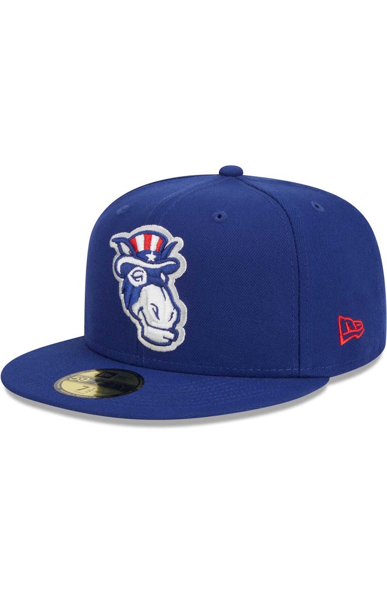 New Era Men's New Era Navy New Hampshire Fisher Cats Theme Nights New Hampshire Primaries 59FIFTY Fitted Hat, Main, color, Navy