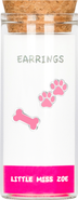 Little Miss Zoe Kids' Sterling Silver Paw Bone Stud Earrings in Gift Bottle