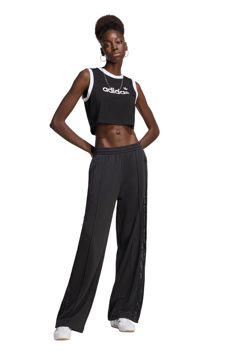 Firebird Lace Track Pants, Alternate, color, BLACK