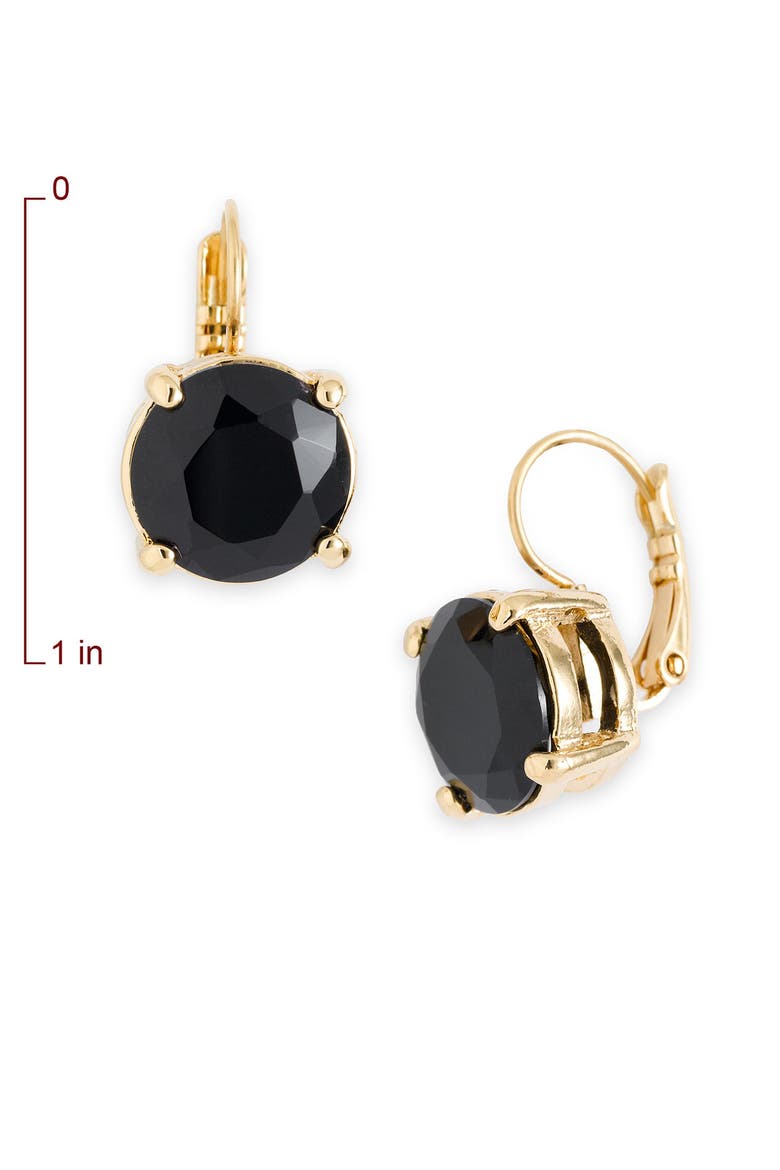 round earrings, Alternate, color, JET