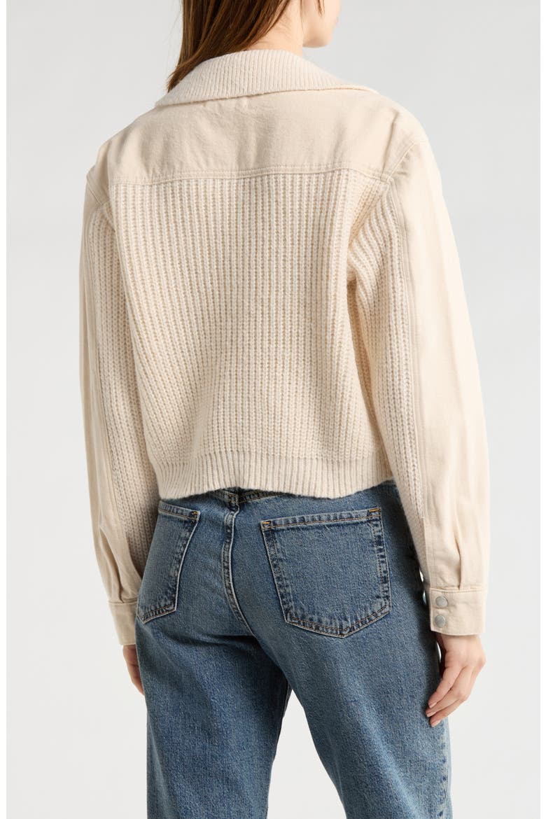 Sweater Bomber Jacket, Alternate, color, CREAM DREAM