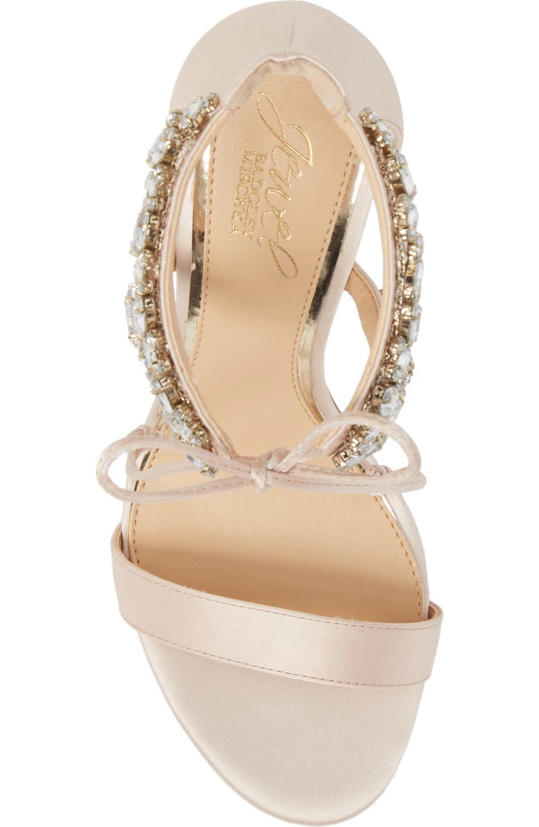 Jewel Badgley Mischka Thamar Embellished Sandal, Alternate, color, Champagne Satin