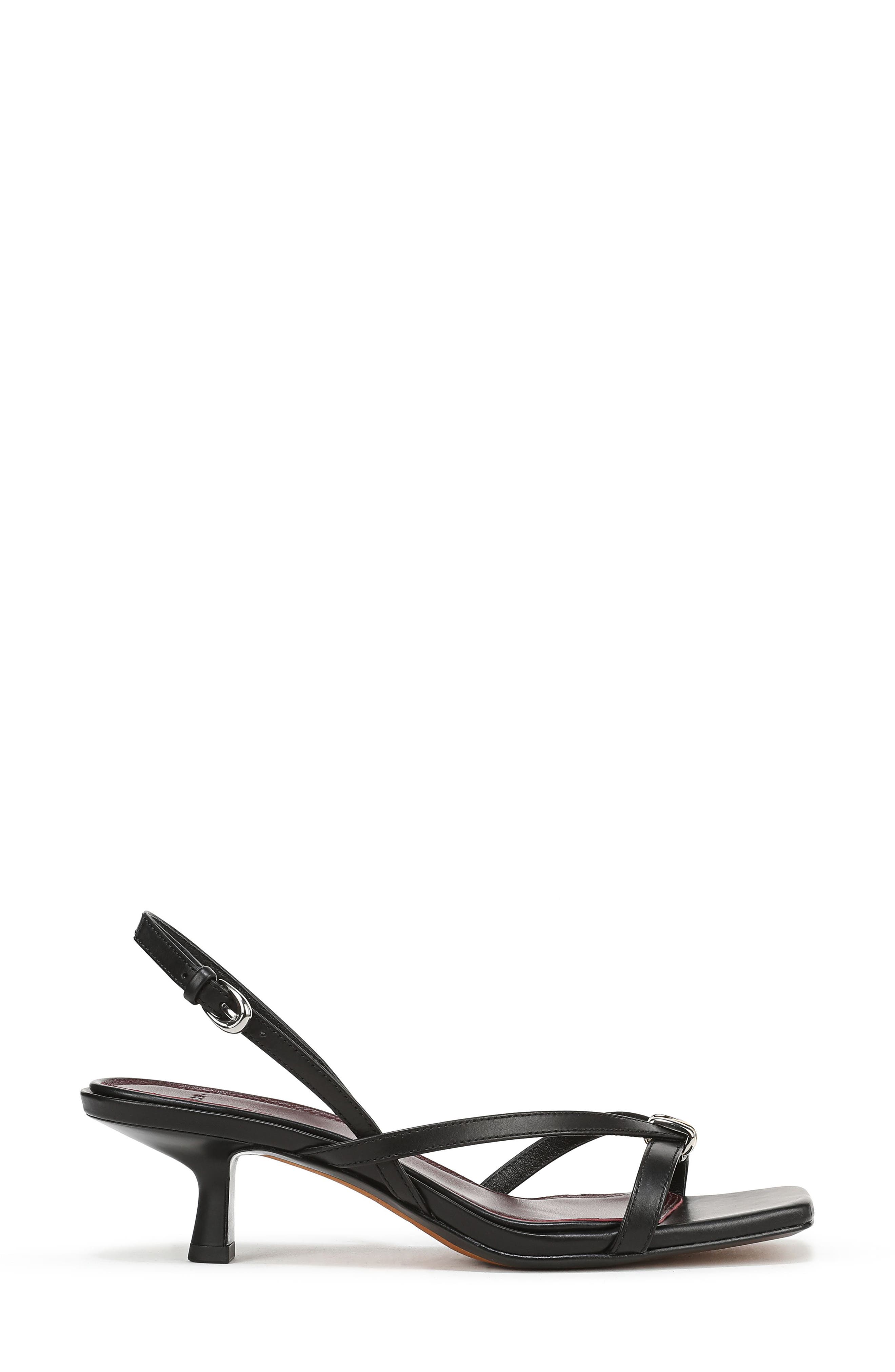 Vince Tali Slingback Kitten Heel Sandal, Alternate, color, Black