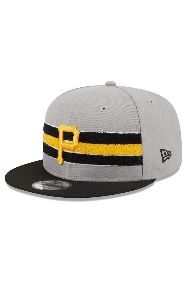 Men's New Era Gray/Black Pittsburgh Pirates Band 9FIFTY Snapback Hat, Main, color, Gray